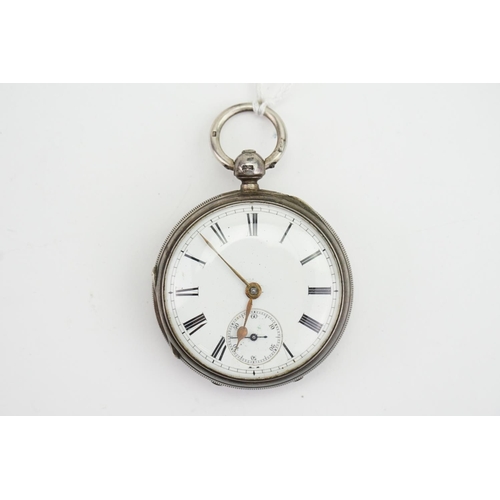 229 - A Gentleman's Silver Pocket Watch, marked CH, with sub dial.