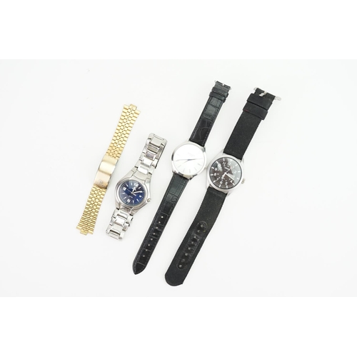 241 - A Seiko Watch Strap along with three other gentleman's Wristwatches.