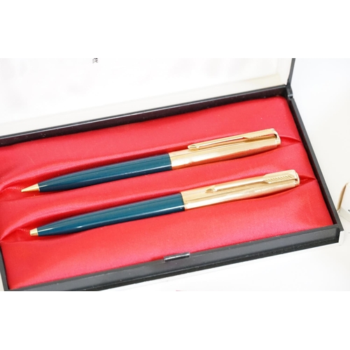 278 - A Set of Original 1974 Parker Pens to include a Blue & Gold Pencil & Pen Complete with the Original ... 