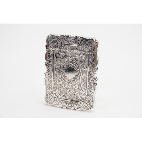 77 - A Victorian Silver Card Holder engraved 