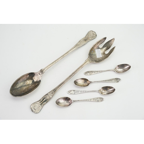 79 - Four Irish hallmarked Silver teaspoons marked 