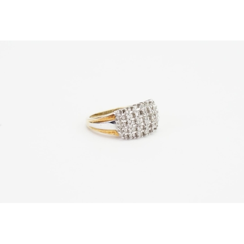 132 - A 10ct Gold marked Diamond Set Ring. Size O. Weight: 4.7g.