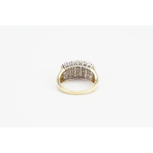 132 - A 10ct Gold marked Diamond Set Ring. Size O. Weight: 4.7g.