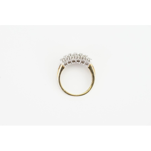 132 - A 10ct Gold marked Diamond Set Ring. Size O. Weight: 4.7g.