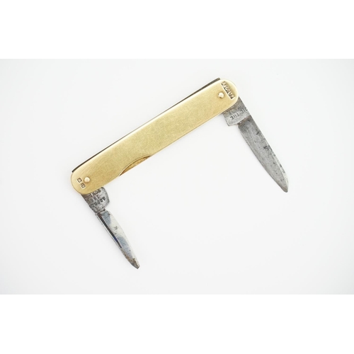 141 - An 18ct Gold Asprey of London pen knife. Weight approx. 13.9g.