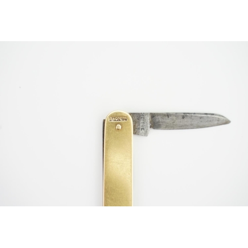 141 - An 18ct Gold Asprey of London pen knife. Weight approx. 13.9g.