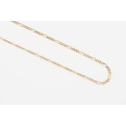 148 - A long Fine 9ct Gold Chain. Weighing: 3.4 grams. 59cms long.