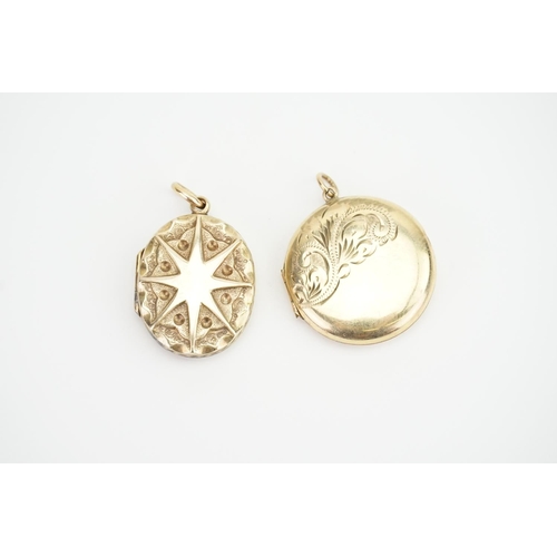 152 - Two 9ct Gold lockets.