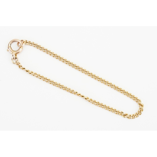 163 - A 9ct Gold Bracelet with a Large Clasp. Length 18cms. Weight approx. 5.3g.