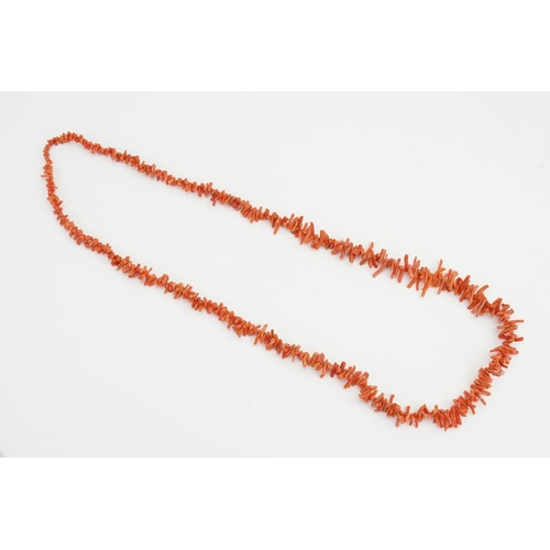 169 - A Natural Red Coral Necklace.