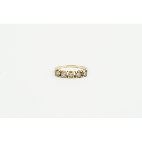 178 - A 9ct Gold and grey Diamond set ring, set with 5 grey Diamonds. Size approx 0.20ct. Weight approx 1.... 