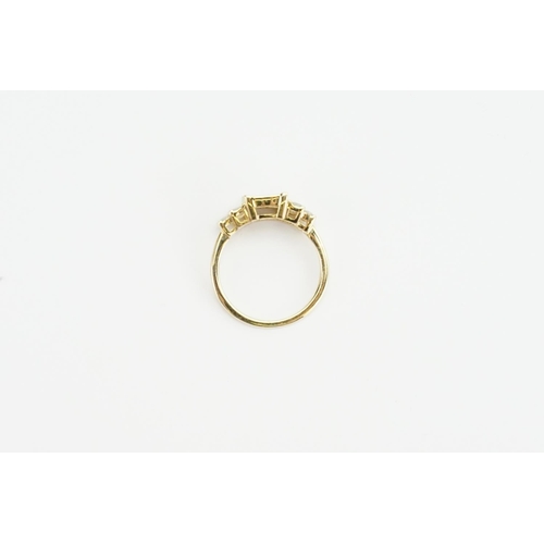 180 - A 9ct Gold and Diamond Ring mounted with a square filled with Diamonds and Diamond Shoulders. Weight... 