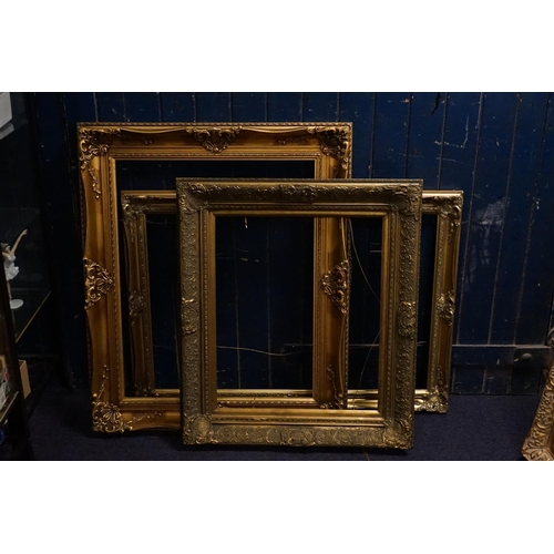 1036 - Three Various Gilt Picture Frames. 90cms x 61cms, 76cms x 61cms & 50cms x 61cms.