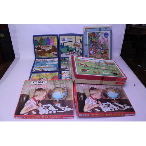 311 - A Collection of Early Jigsaw Puzzles to include 6 x Galt Toys & 7 x Victory Puzzles. (Contents Not C... 