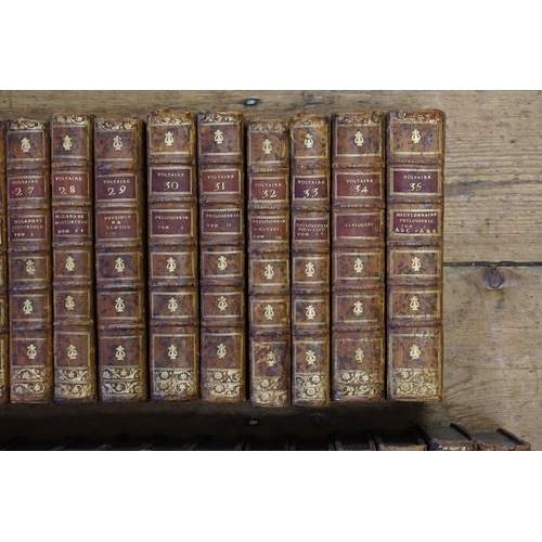 270 - A Rare Collection of 70 volumes (1-69 & one other) of Voltaire complete collection, De L'imprimerie ... 