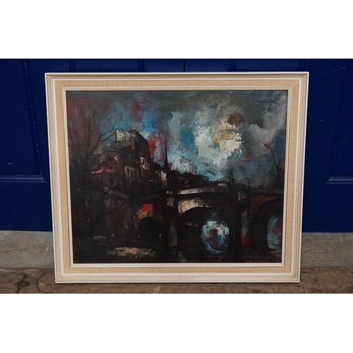 1021 - A 1960s oil on canvas Painting, Signed 