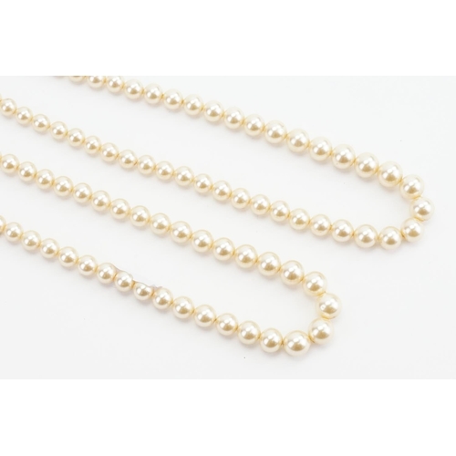 202 - Two Sets of Glass Pearl Necklaces.