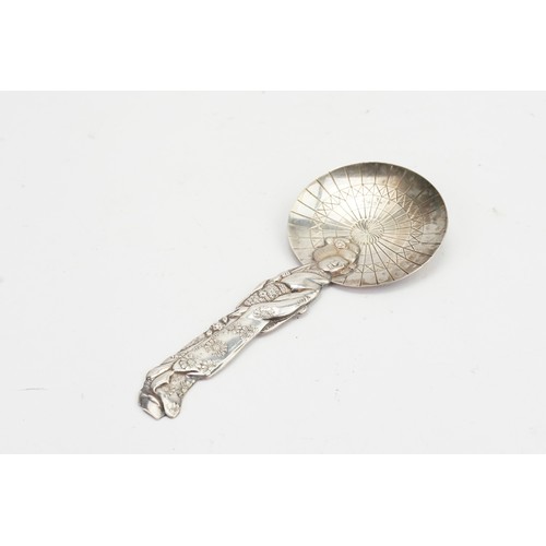 74 - A Japanese designed Sterling Silver Caddy Spoon.