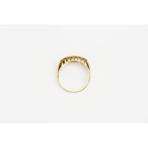 195 - A Beautiful Late 20th Century Ladies 9ct Gold Diamond and Emerald half hoop Ring, Marked London 1990... 