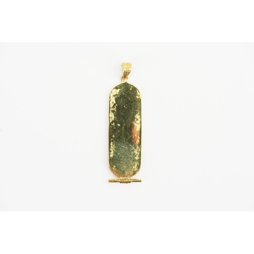 129 - An Egyptian Pendant along with a Certificate confirming it is 18ct Gold. Weight approx: 3.6 grams.