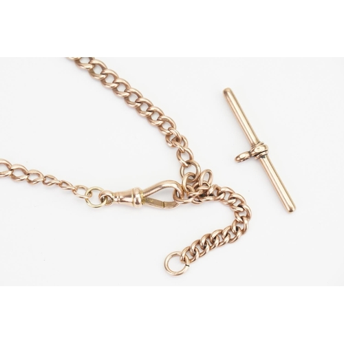 191 - A 9ct Gold (ascending) Albert Chain with a 9ct Bar. Measuring: 40cms long. 31.1g.