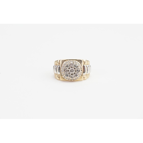 99 - A 9ct Gold Diamond Watch design Ring. 0.10ct Largest Diamond & 9 Diamonds in Total. Weight: 4.2 gram... 