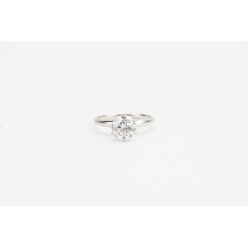 87 - A Beautiful 14ct Solitaire Diamond Ring, Diamond Size approx: 2ct. Ring Size: N. Weight: 2.5 grams.