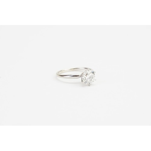 87 - A Beautiful 14ct Solitaire Diamond Ring, Diamond Size approx: 2ct. Ring Size: N. Weight: 2.5 grams.