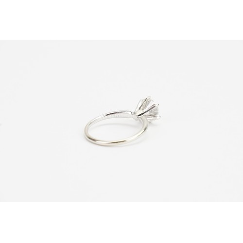 87 - A Beautiful 14ct Solitaire Diamond Ring, Diamond Size approx: 2ct. Ring Size: N. Weight: 2.5 grams.