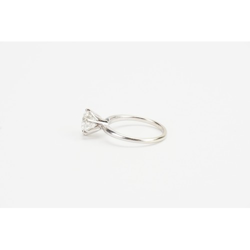 87 - A Beautiful 14ct Solitaire Diamond Ring, Diamond Size approx: 2ct. Ring Size: N. Weight: 2.5 grams.