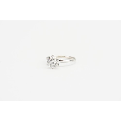 87 - A Beautiful 14ct Solitaire Diamond Ring, Diamond Size approx: 2ct. Ring Size: N. Weight: 2.5 grams.