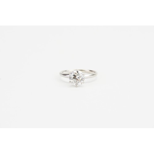 87 - A Beautiful 14ct Solitaire Diamond Ring, Diamond Size approx: 2ct. Ring Size: N. Weight: 2.5 grams.