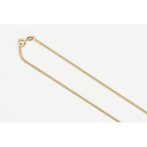 160 - An 18ct Gold Fine Chain. Weight: 7.2 grams. 56cms Long.