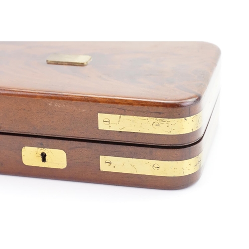 271 - A Lovely Gentleman's Mahogany Cased Travelling Vanity Case fitted with Mounted Bottles, Razors, Mirr... 