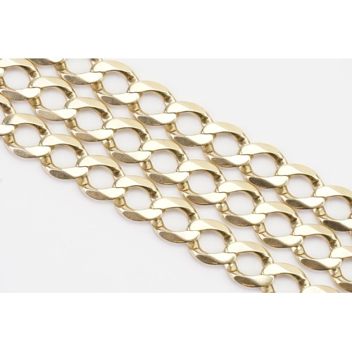 127 - A 9ct Gold Three Strand Bracelet. Weighing: 81.8 grams.