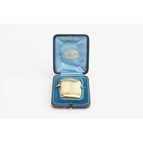 109 - An 18ct Gold Regimental Vesta Case made by 