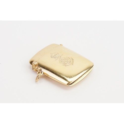 109 - An 18ct Gold Regimental Vesta Case made by 