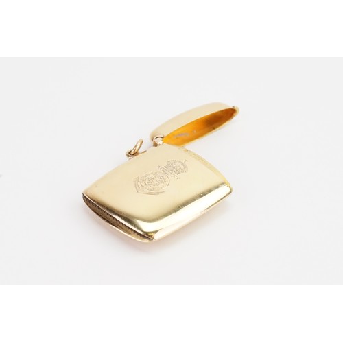 109 - An 18ct Gold Regimental Vesta Case made by 