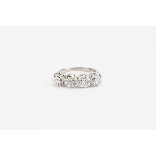 168 - A Ladies Four Stone Diamond Ring set in Platinum and 18 Carat White Gold, Approx: Diamond Weights: 8... 