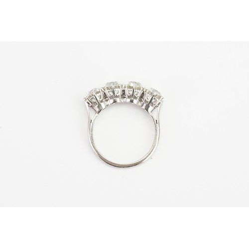 168 - A Ladies Four Stone Diamond Ring set in Platinum and 18 Carat White Gold, Approx: Diamond Weights: 8... 