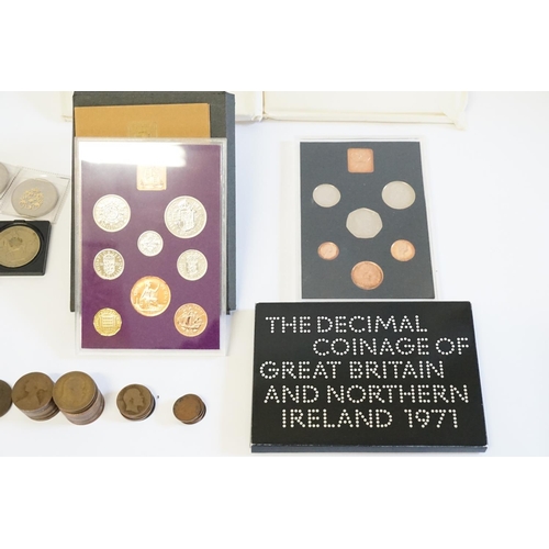 835 - A Collection of Coins to include a Last Day Set of Coins, a Royal Mint Decimal Coin Set, a collectio... 