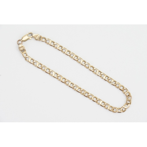 85 - A 9ct Gold Linked Bracelet. Measuring: 20cms. Weighing: 5.3 grams.