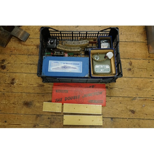 501 - A Large Tray of Hornby Dublo Boxed accessories to include a Transformer, a 