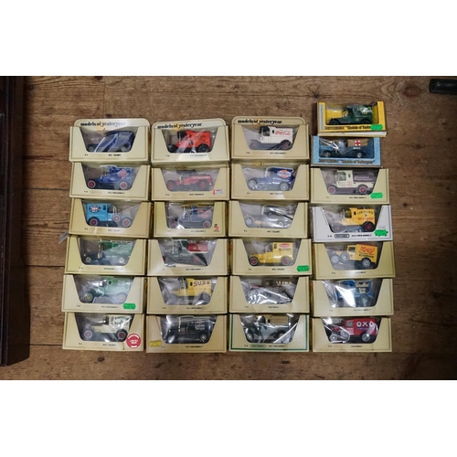 158 - A Collection of 23 x Straw Box Matchbox Models of Yesteryears along with two others. All Mint in Goo... 