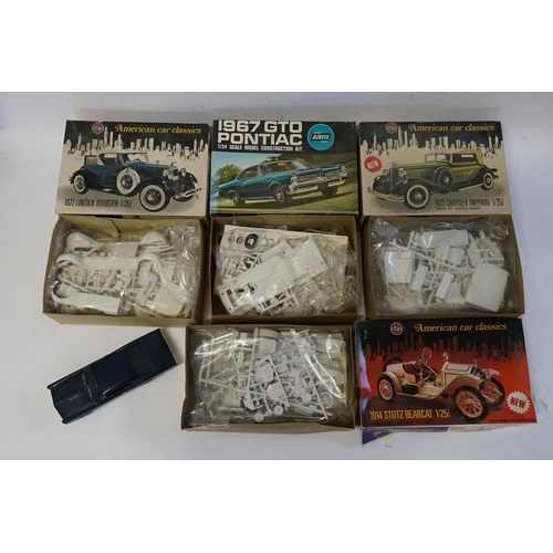 438 - 4 x Unmade Airfix (1/24th/1/25th Scale) American Car Classic Kits to include 