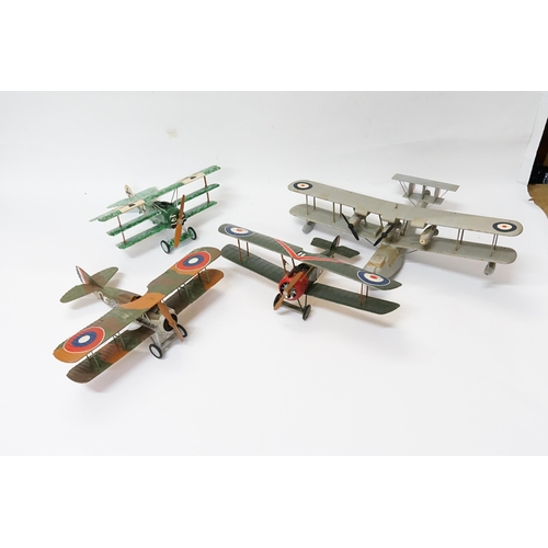 398 - A Collection of 7 x Plastic Plane Kits which have been painted & assembled by the previous owner. Al... 