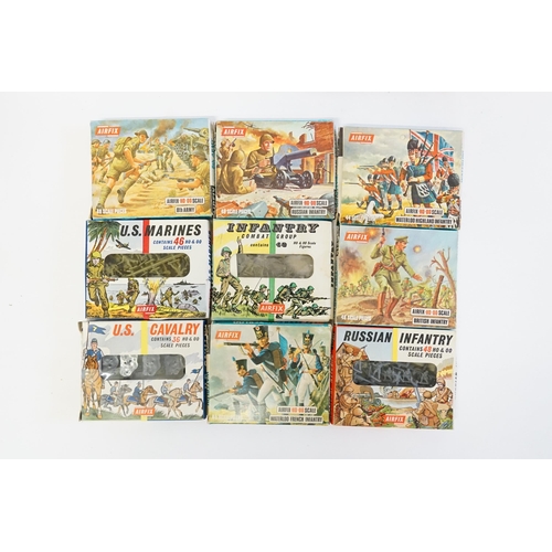 431 - 9 x Airfix Plastic Soldier Kits to include 