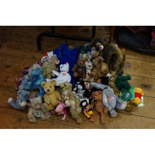 586 - A Large Tub of Teddy Bears to include TY Bears, Mcdonalds Toys, etc. 30+ in Total.