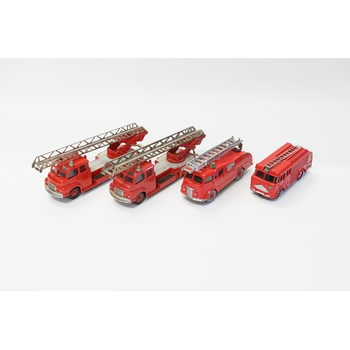 227 - A Tray of 4 x Dinky Fire Engine models to include 2 x No: 956 