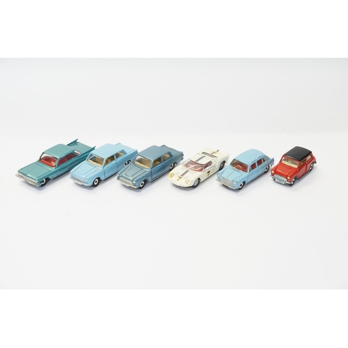 228 - A Tray of 6 x 1960s Dinky Toy models to include a 